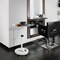 Saloniture Rolling Salon Aluminum Instrument Tray - Portable Hair Stylist Trolley with Mat